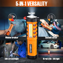 CareLite emergency flashlight seatbelt cutter detail for quick escape