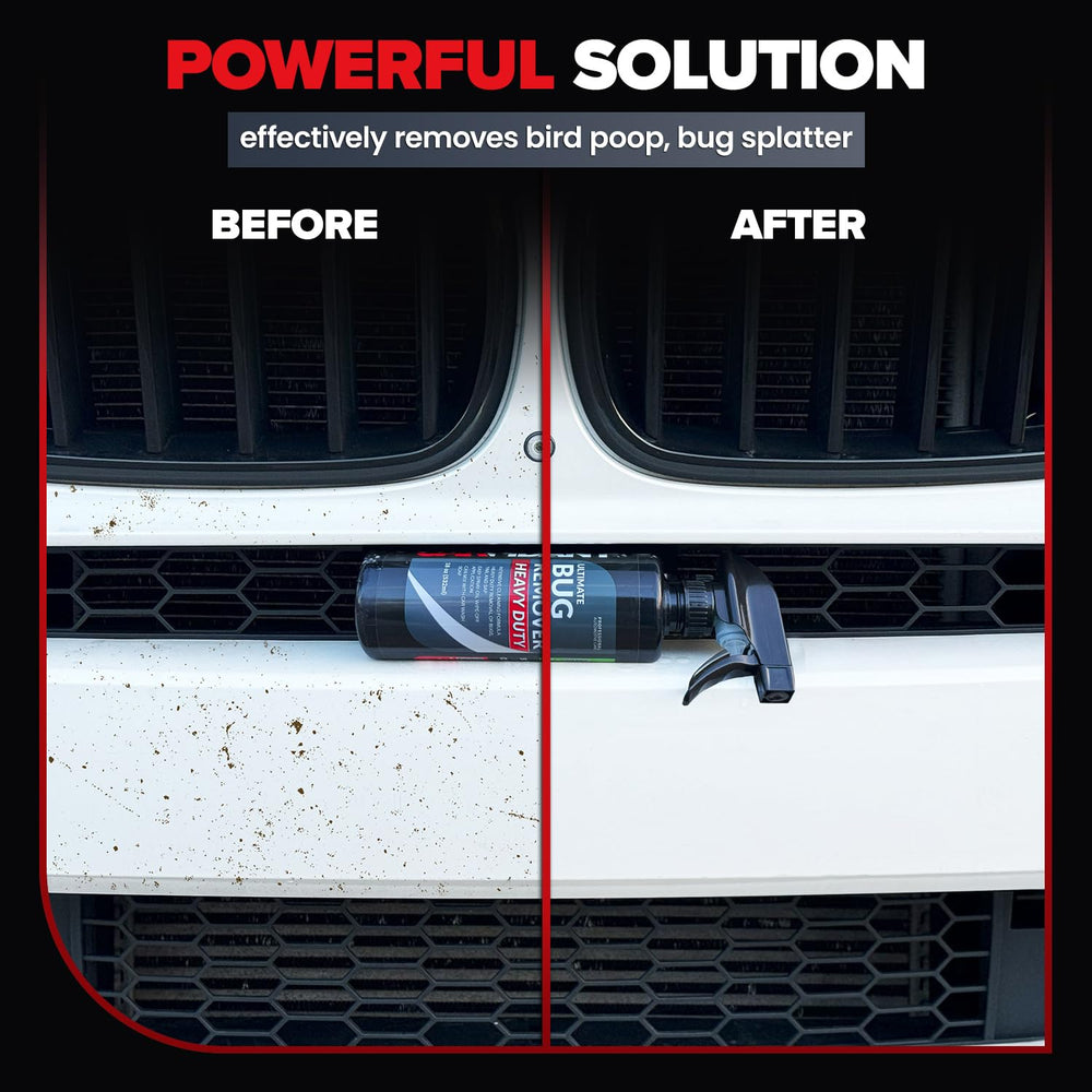 Spray application on a car exterior with easy rinse after use