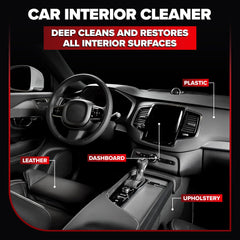 Effective on fabric and carpet surfaces for comprehensive cabin cleaning.