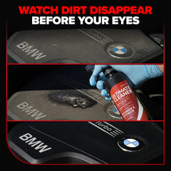 Spray and wipe application using Carfidant interior cleaner for quick touch-ups.
