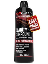 Carfidant ClarityCompound scratch remover in action on a glossy clear coat