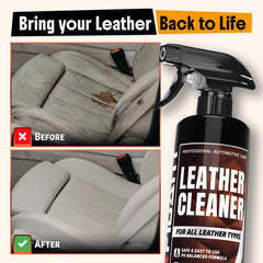 Carfidant leather cleaner kit components arranged for simple car and home upkeep.
