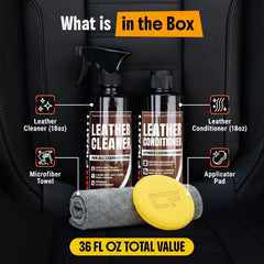 Carfidant leather conditioner application delivers deep hydration for softer, more supple leather.