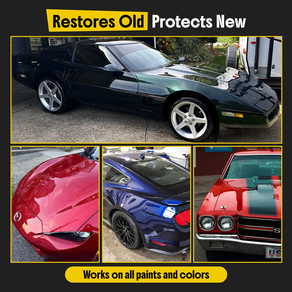 Carfidant Paint Polish restoring color and removing water spots for showroom look
