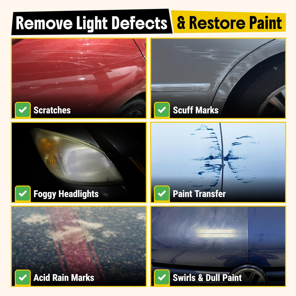 Carfidant Scratch Remover in action on scratch for improved shine