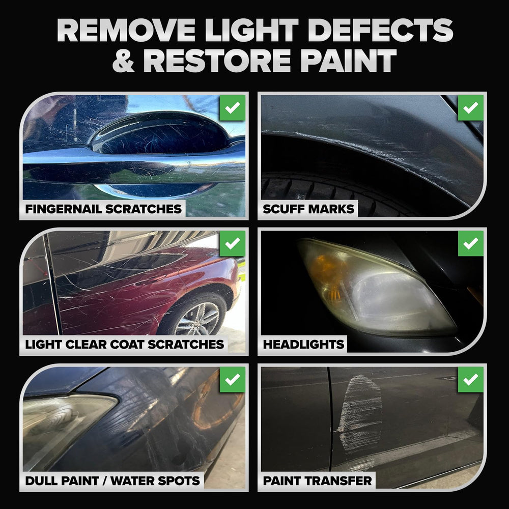 Carfidant Scratch Remover Buffer Pad used to buff away light scratches on a finish.