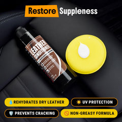 Carfidant sofa leather cleaner preview for upholstery and couches.