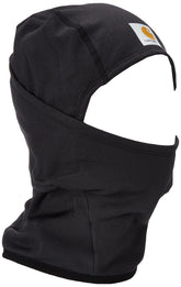 Carhartt helmet liner mask front view shows fleece warmth under a hard hat