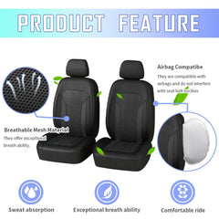 Carleef universal-fit seat cover installs easily without affecting airbags