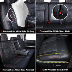 Carlimeki seat covers compatible with airbags and belts for safety.