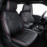 Carlimeki Ford F-150 front seat covers with full coverage for 40/console configuration.