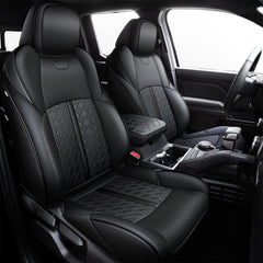 Carlimeki leather seat covers for Tacoma 4th Gen front seats, premium look and protection