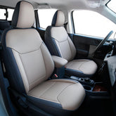 Carlimeki Maverick seat cover close-up texture shows premium faux leather durability.