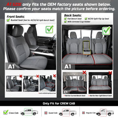 Carlimeki RAM 1500 A1 rear seat cover provides full coverage.