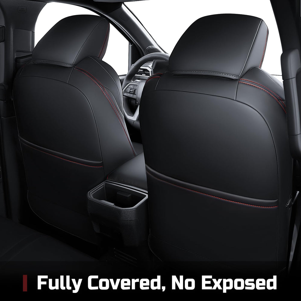 Carlimeki waterproof leather seat covers keep Tacoma interior clean in all weather.
