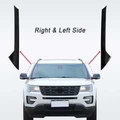 CARMOCAR gloss black A-Pillar molding enhances vehicle styling and protection.