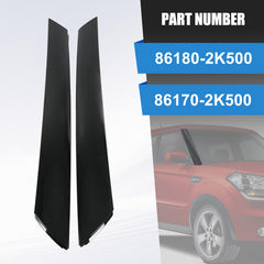 CARMOCAR closeup of A-pillar trim highlighting black finish.