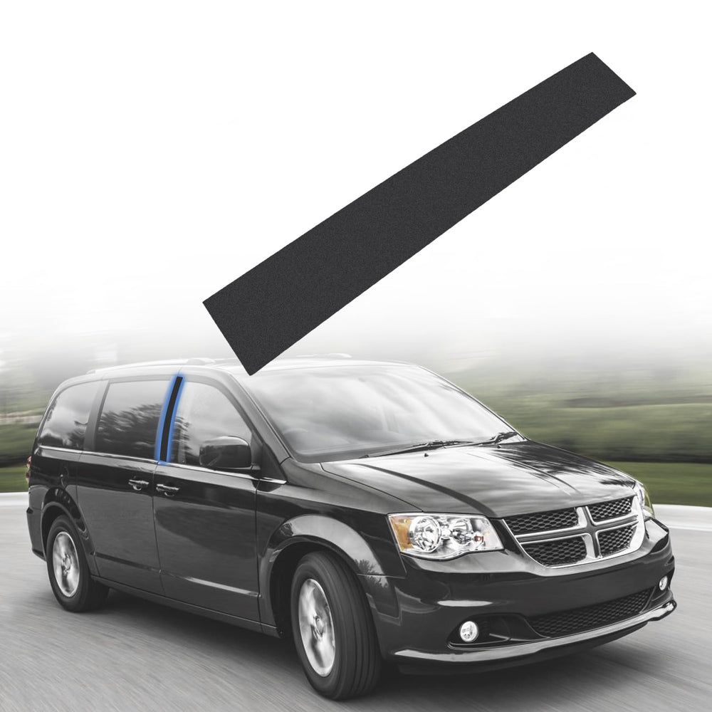 CARMOCAR B-pillar molding right gloss black enhances exterior styling and shield against debris.