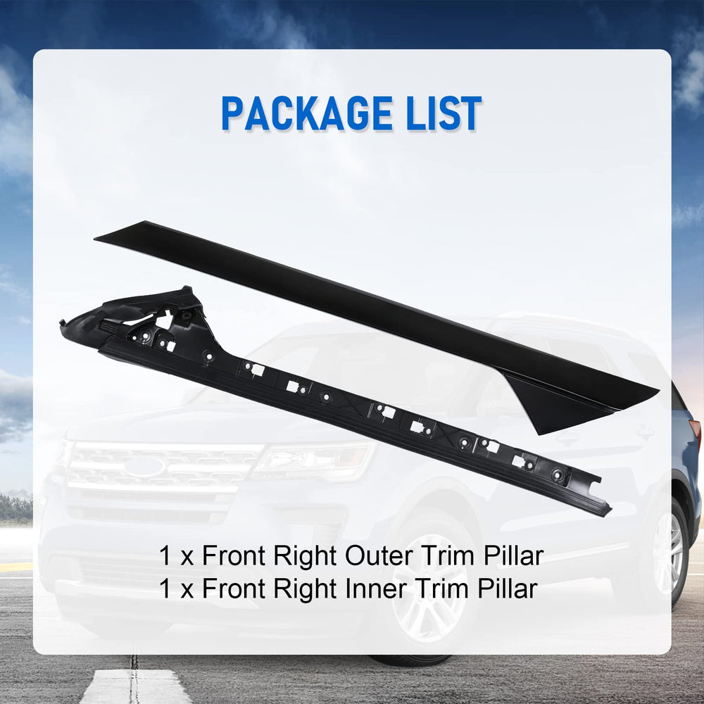 CARMOCAR Easy-install A-pillar trim with no special tools needed.
