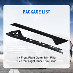 CARMOCAR Easy-install A-pillar trim with no special tools needed.