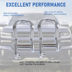 CARMOCAR tow hook installed on Silverado for front-end recovery