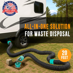 CARMTEK RV sewer hose kit with rotating fittings for secure connections