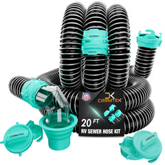 CARMTEK RV sewer hose kit with two 10-ft hoses for mess-free disposal