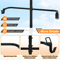 CAROD 3-place weedeater rack ships with hardware for quick setup.