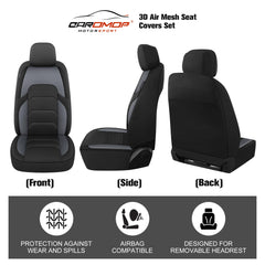 CAROMOP removable headrest feature demonstrated during setup.