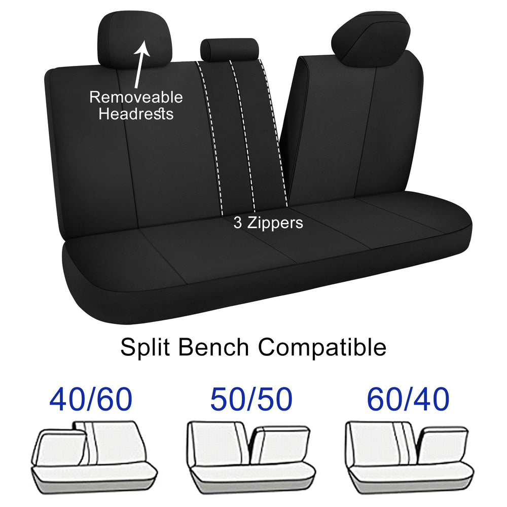 CAROMOP universal fit seat cover with elastic cords and hooks for secure holding