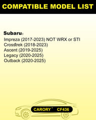 Carory cabin air filter activated carbon for Subaru Crosstrek keeps cabin fresh.
