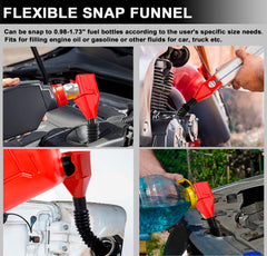 CAROTUPY oil-change-with-funnel-snapping-mouth easy bottle attachment and controlled filling.