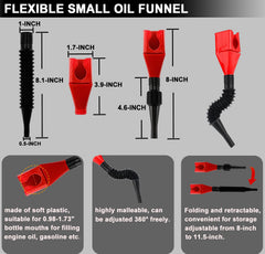 CAROTUPY oil-funnel-telescopic-abs adjustable funnel for spill-free pouring.