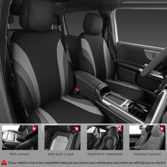 CAR PASS airbag-compatible front seat cover supports safe deployment.
