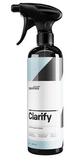 CARPRO Clarify bottle delivering streak-free glass cleaning for crystal windows