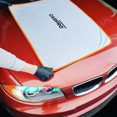 CARPRO DHydrate drying towel side view showing compact handling