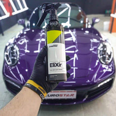 Close-up of CARPRO Elixir coating an even layer