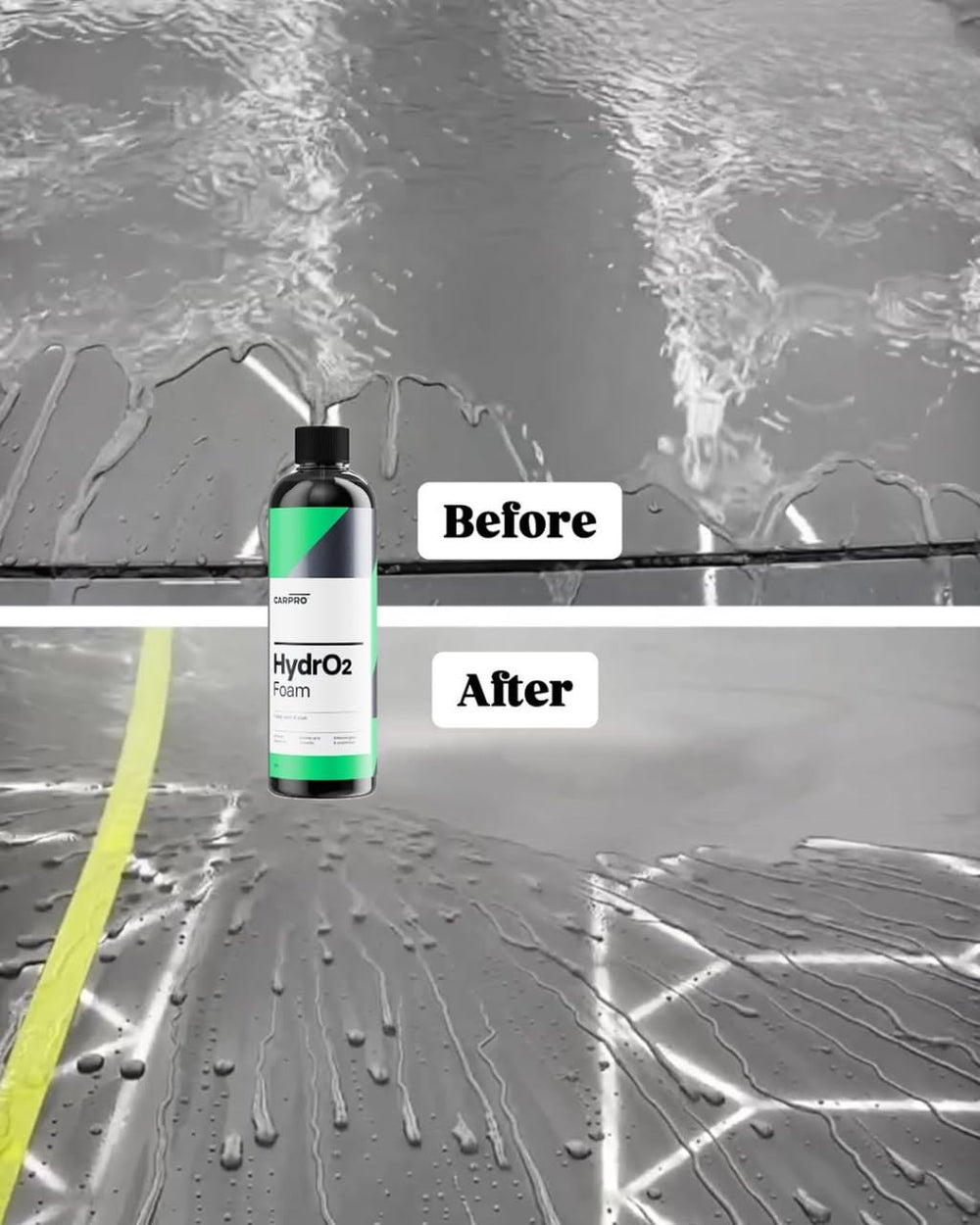 CARPRO HydrO2 dirt and water repel the surface for easier cleanup.