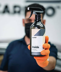CARPRO Inside on dirty vinyl removing sweat and oils effectively.