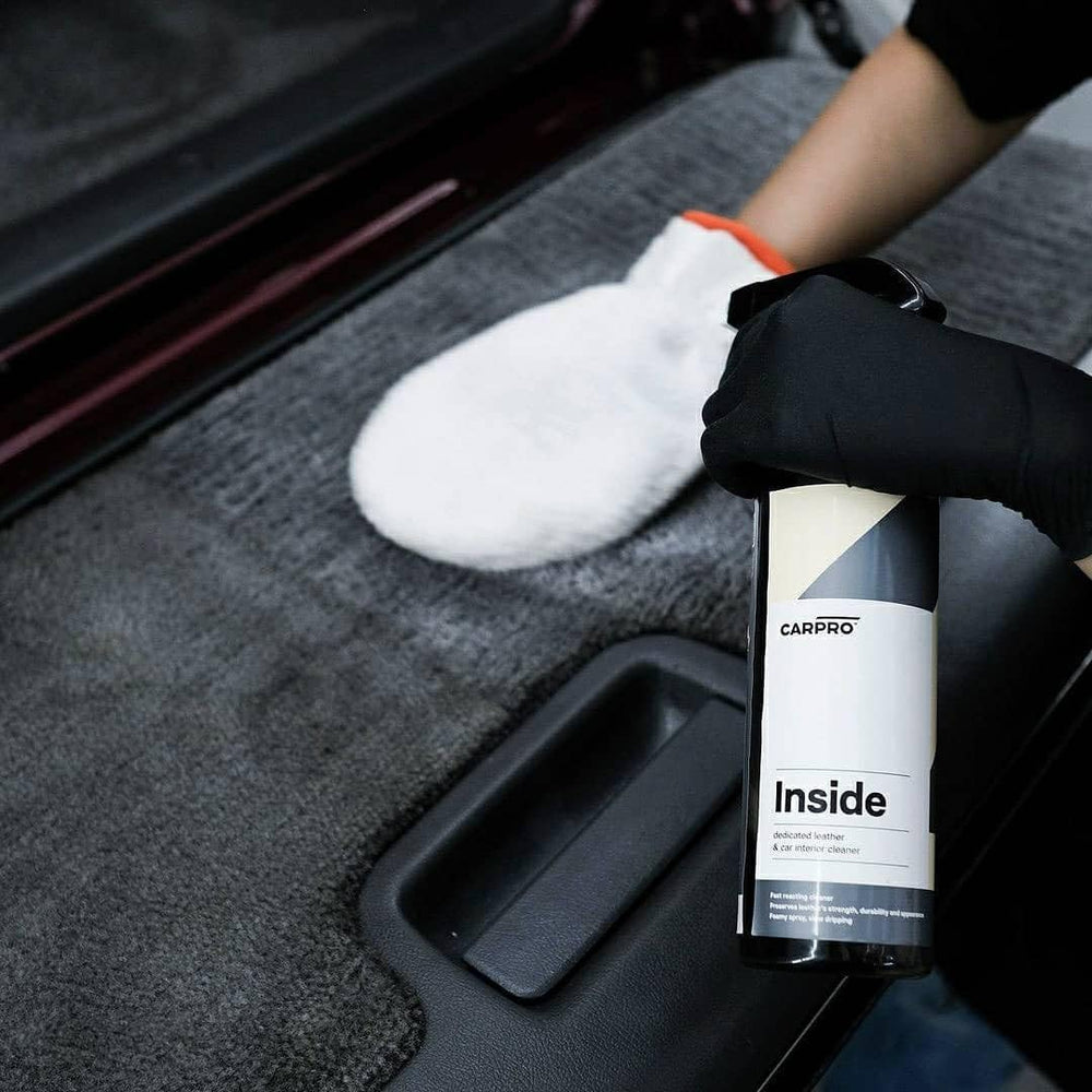 CARPRO Inside applied with towel for thorough fabric interior cleaning