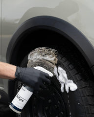 CARPRO ReTyre tire before-after shows dramatic improvement in appearance