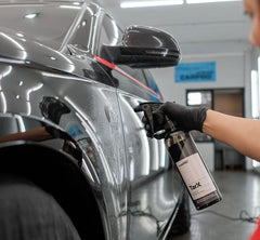 TarX lifting adhesive residue from a vehicle panel safely