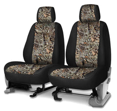 CarsCover Real Black Camo rear seat view protecting back seats with camouflage
