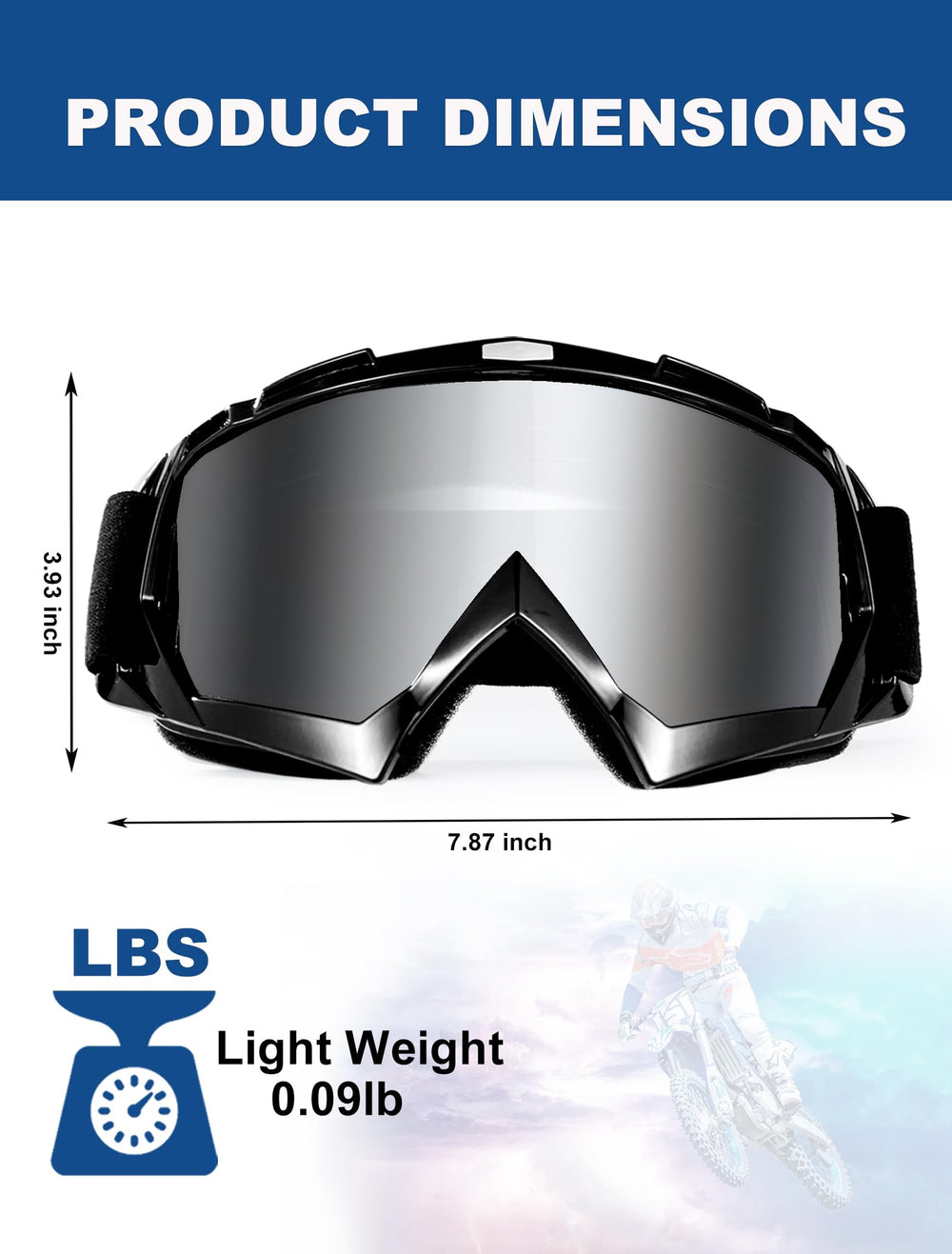 Carsories goggles showcasing ventilation system to prevent fog on dusty trails