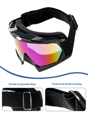 Carsories goggles wide-angle lens provides distortion-free visibility of terrain ahead.