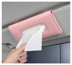 Pink Carstuus tissue holder adds stylish interior color.