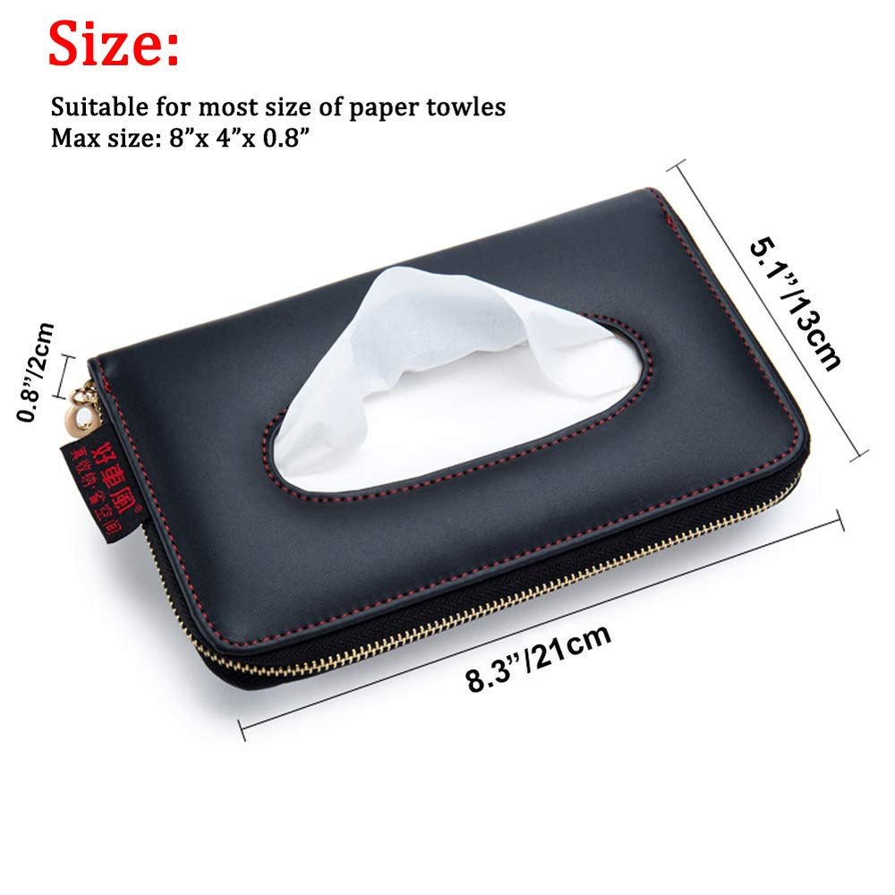 Carstuus tissue box holder in compact design keeps papers organized