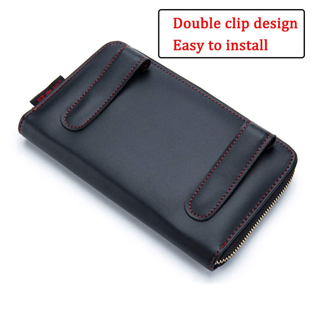 Carstuus universal-fit car tissue holder clips securely to visor, backseat, or door