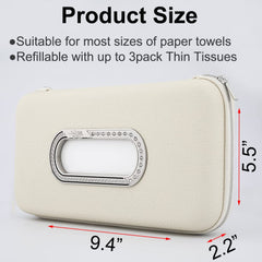 Cartisen leather tissue case backseat beige enhances car organization.