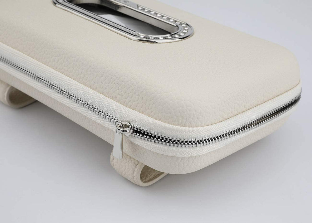 Cartisen luxury PU leather beige tissue case elevates the car interior.